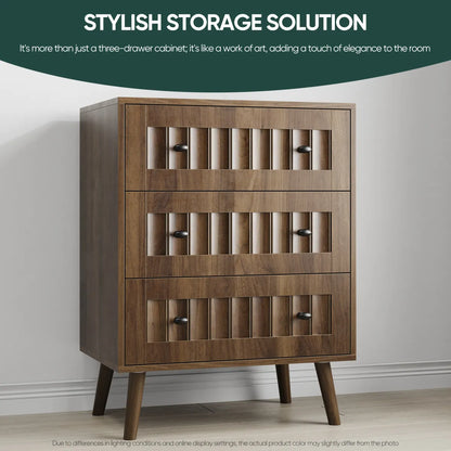 3-Drawer Walnut Dresser Chest – view 5