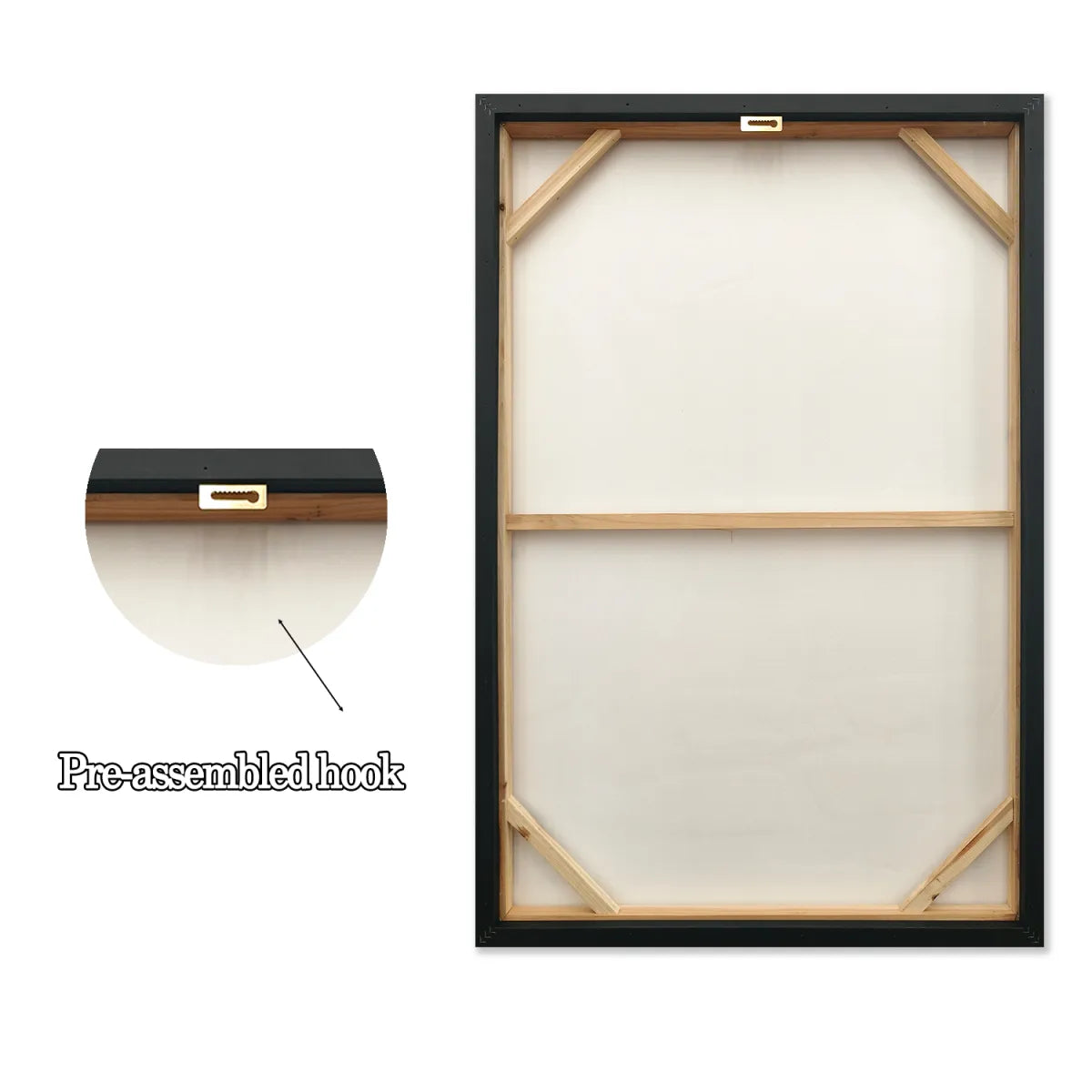Set of 2 Framed Abstract Wall Art, Black, Beige and Terracotta Textured Canvas