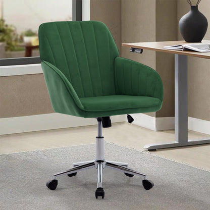 Velvet Swivel Office Chair, Green – alternate view 4