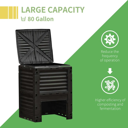 80 Gallon Outdoor Compost Bin, Yellow