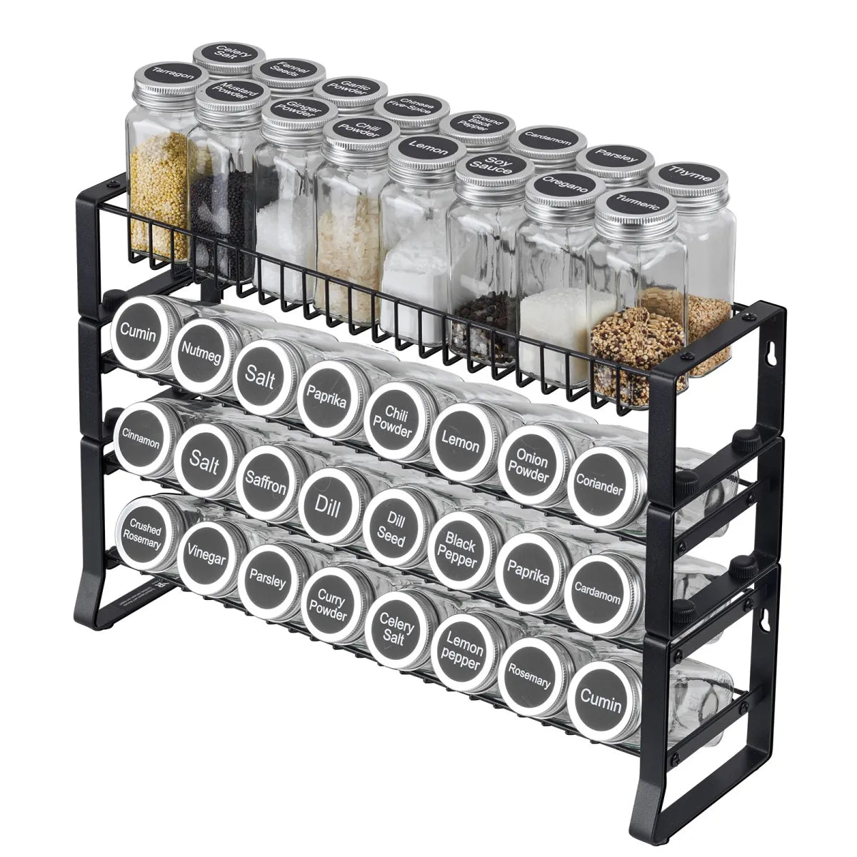 Spice Rack Organizer – Cabinet & Countertop Seasoning Shelf