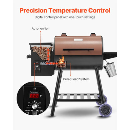 456 Sq.In. Wood Pellet Grill & Smoker – Electric Outdoor BBQ