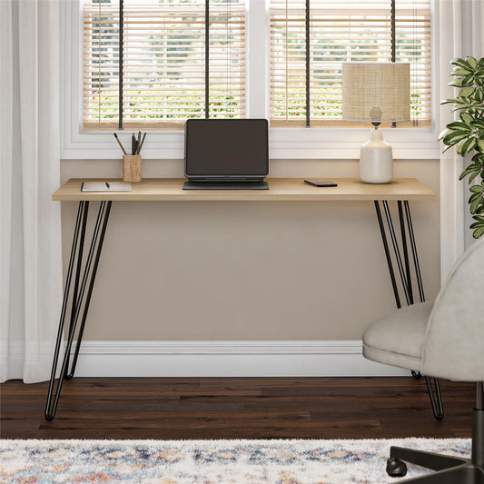 Owen writing desk, walnut and black