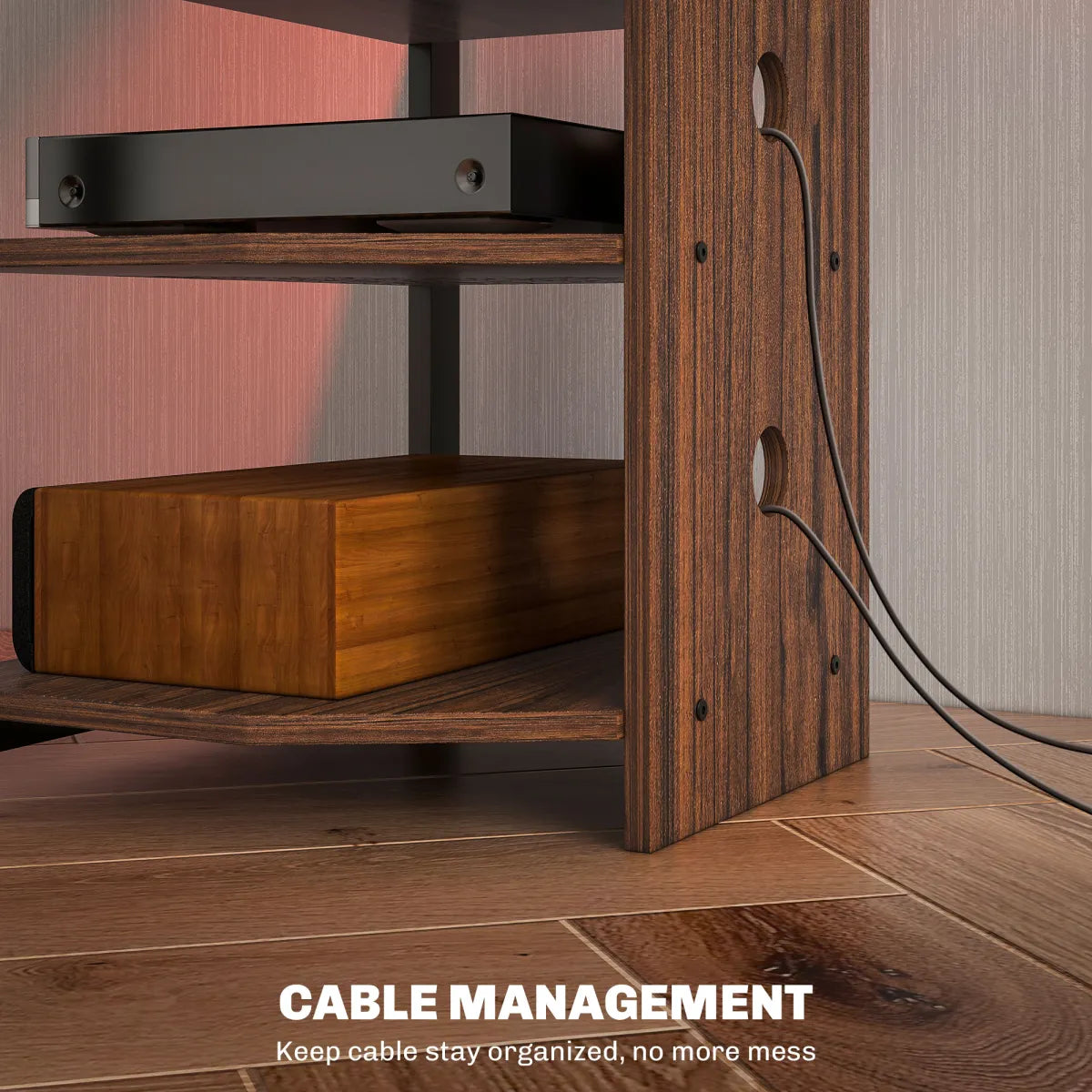 LED TV Stand Entertainment Center – Modern Media Console with Storage