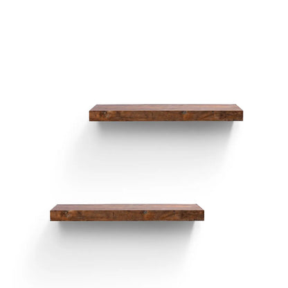 Wall Mounted Floating Wood Shelves with Invisible Brackets, Maple
