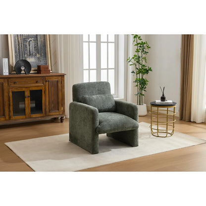 Modern Boucle Accent Chair – Contemporary Fabric Armchair