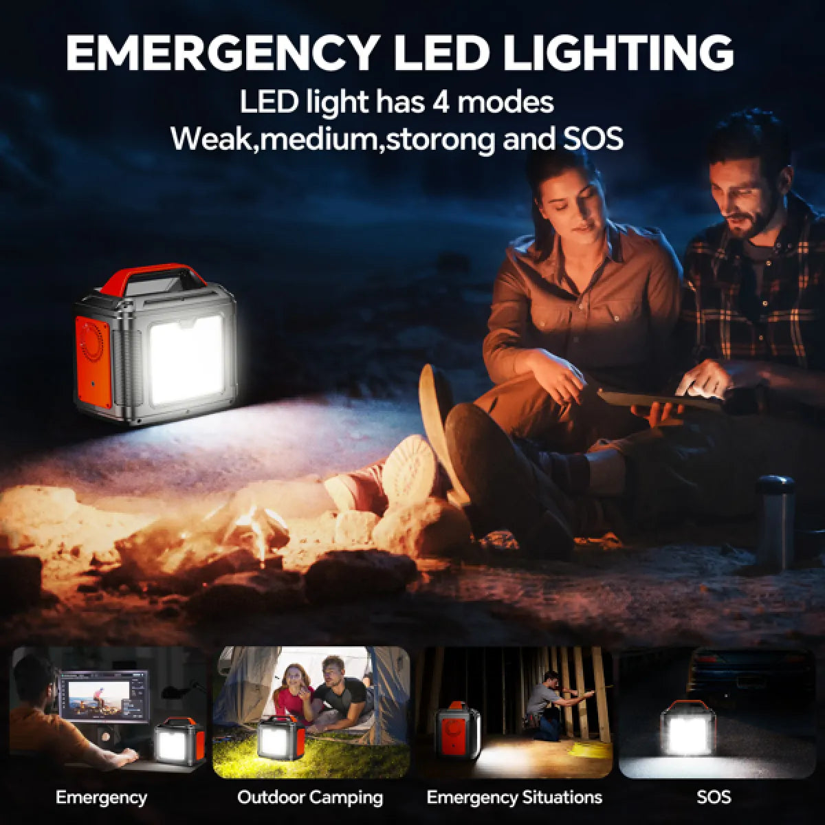 300W Portable Power Station with 60W Solar Panel