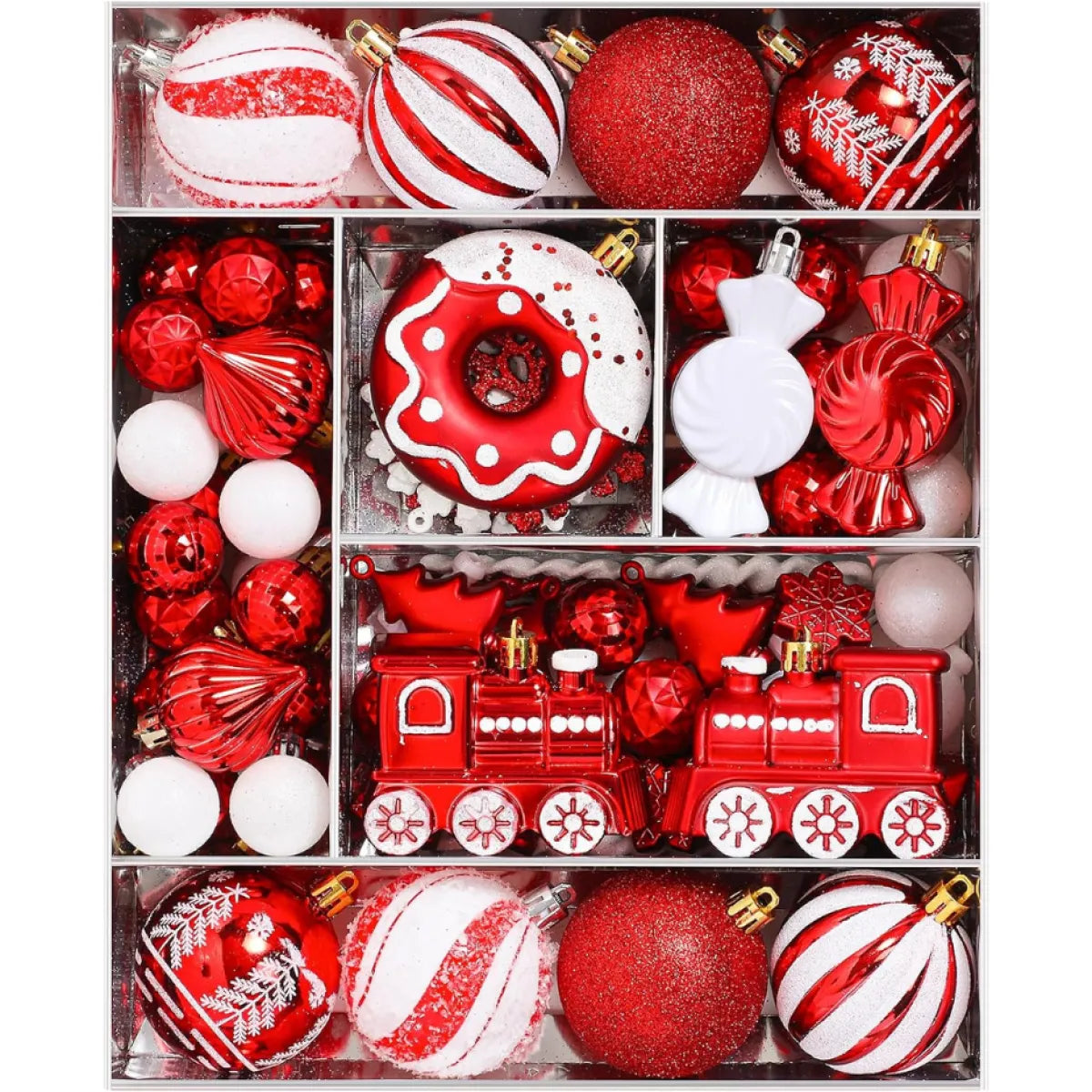 82-Piece Shatterproof Christmas Ball Ornaments Set