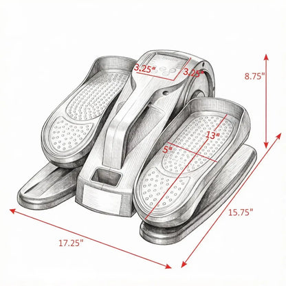Under Desk Elliptical Machine with Remote and LCD Display for Home Office