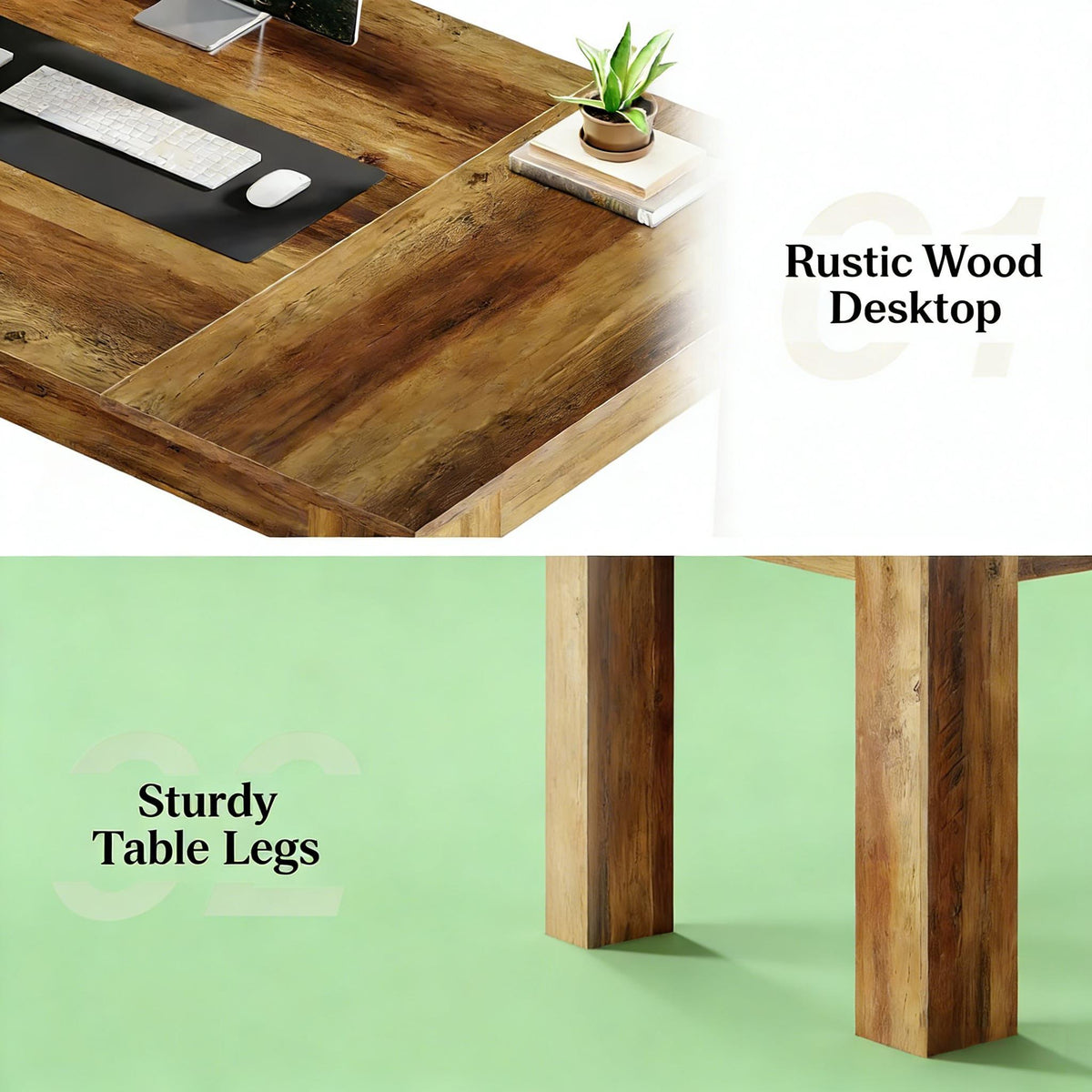 Versatile writing desk, rustic brown