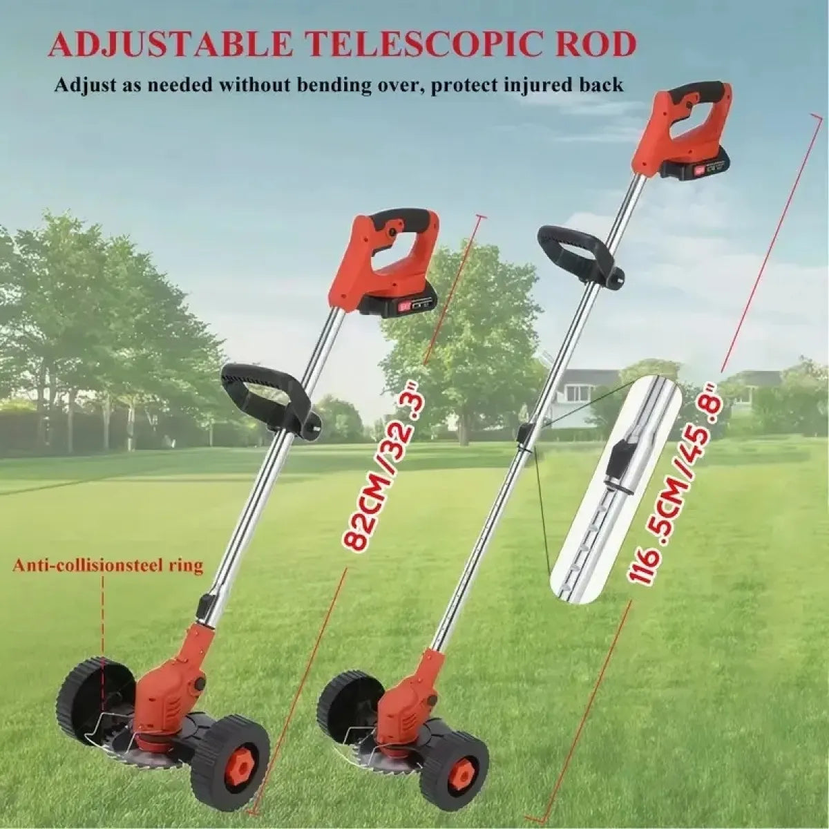 Cordless Weed Wacker – 2 Batteries Included