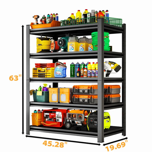 5-Tier Adjustable Metal Garage Storage Shelf