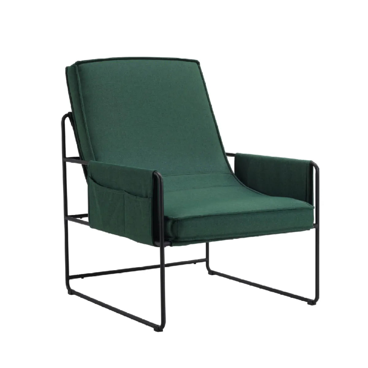Sling Accent Chair with Removable Cushion, Green