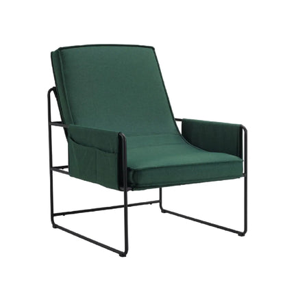 Sling Accent Chair with Removable Cushion, Green