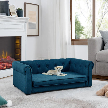 Elevated Dog Sofa Bed for Small and Medium Dogs, Blue