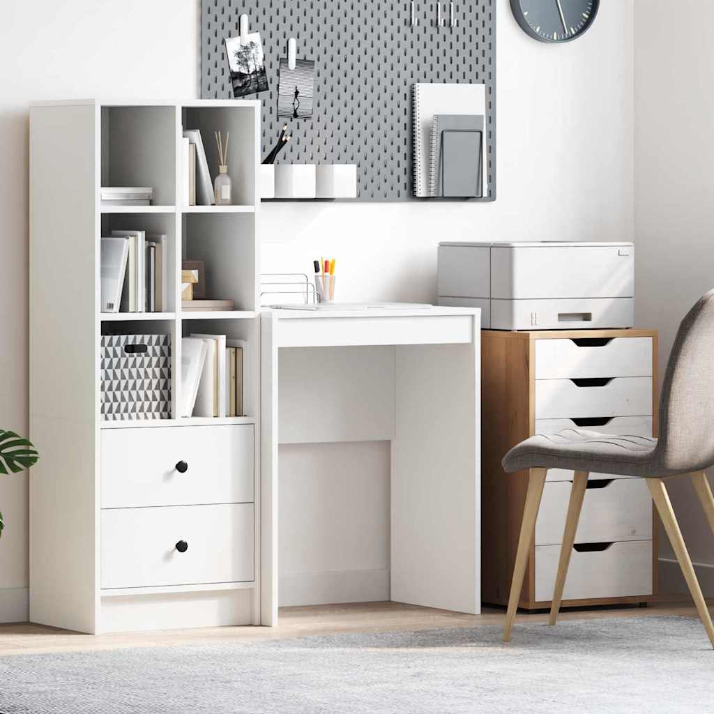 Modern writing desk with storage, Sonoma oak