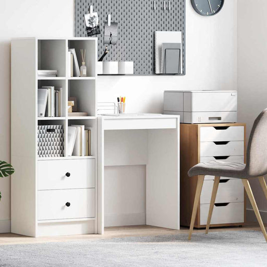 Modern writing desk with storage, Sonoma oak