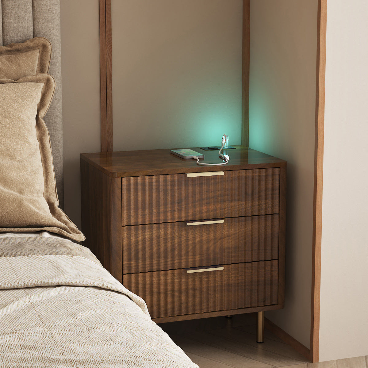 Nightstand with Charging Station