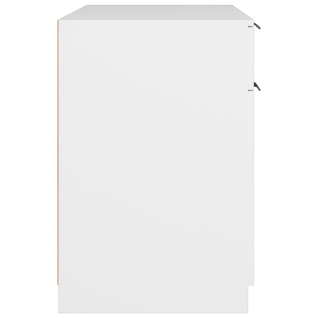 Textured engineered wood desk, 100cm