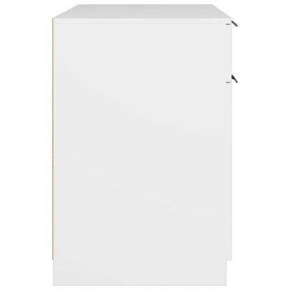 Textured engineered wood desk, 100cm