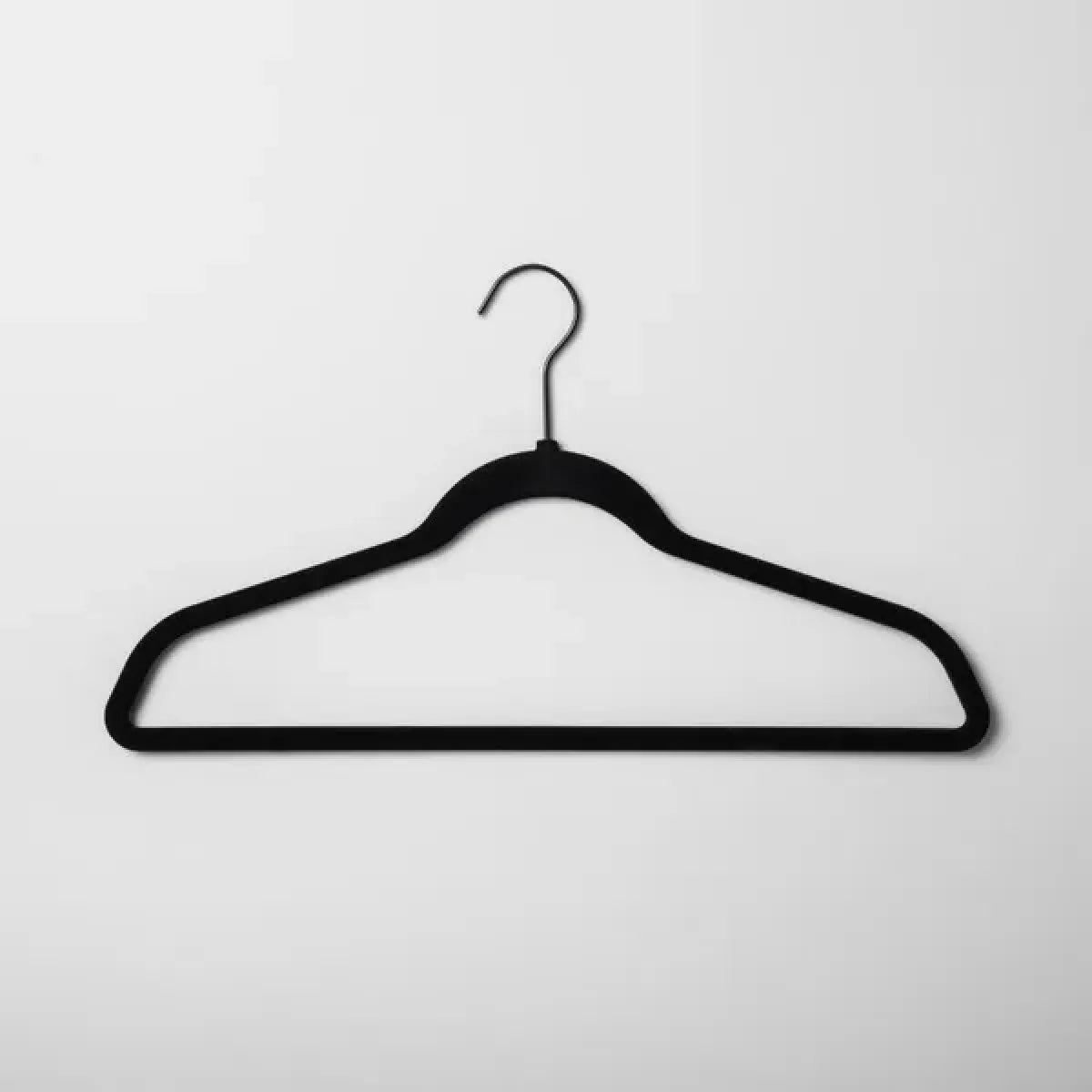 30-Pack Velvet Clothes Hangers – Black Flocked Non-Slip Suit Hangers