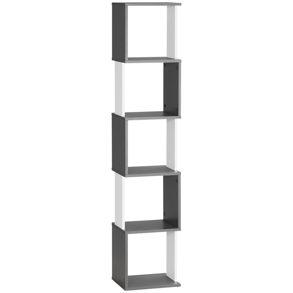 Modern 5-tier cube bookshelf