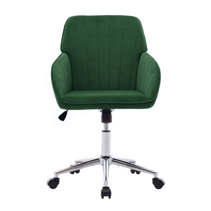 Velvet Swivel Office Chair, Green – alternate view 2