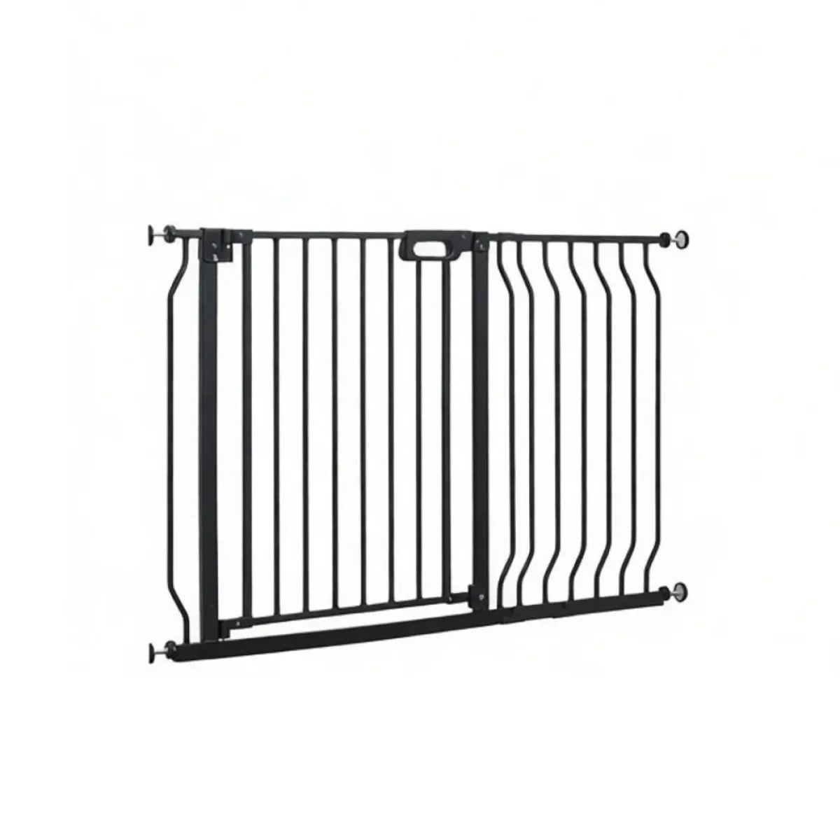 Swing-Open Metal Pet Gate for Hallways and Stairs, Adjustable Width