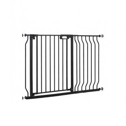 Swing-Open Metal Pet Gate for Hallways and Stairs, Adjustable Width