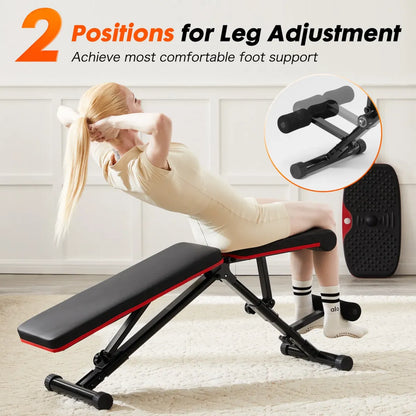 Adjustable Folding Weight Bench for Home Gym Strength Training