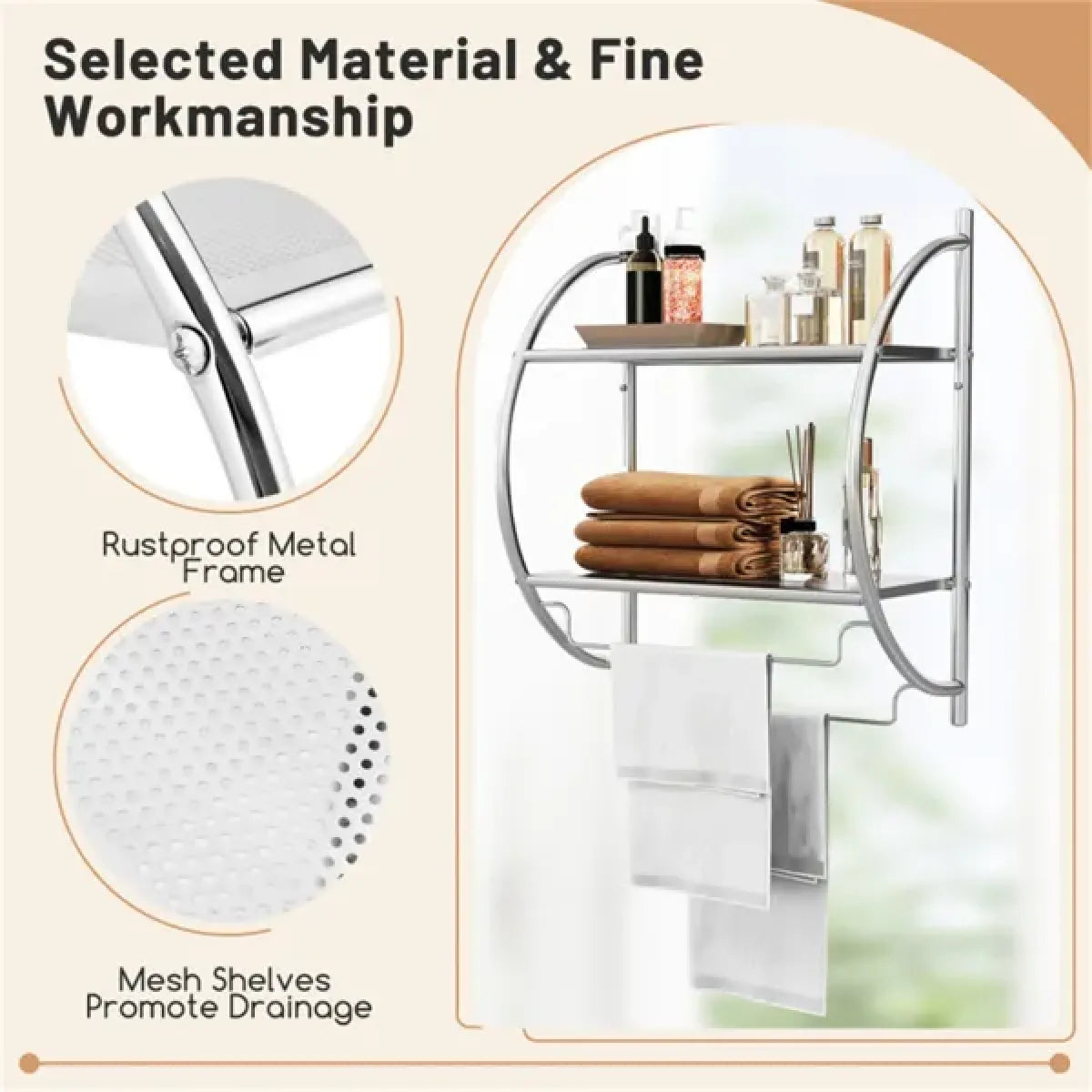 Bathroom Towel Rack – Freestanding Towel Holder Stand