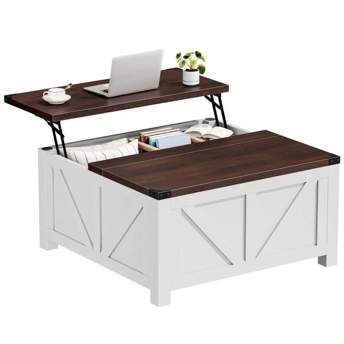 Lift Top Coffee Table with Hidden Storage – view 2