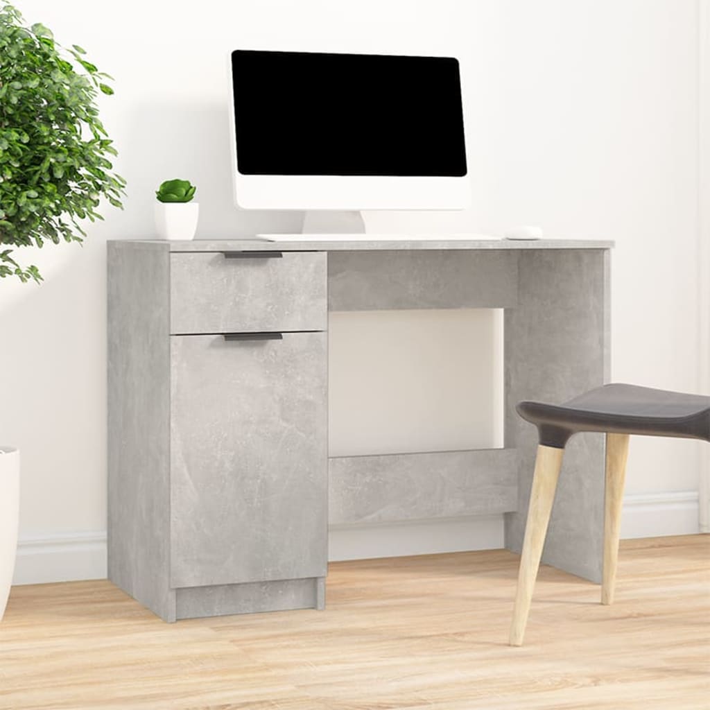 Textured engineered wood desk, 100cm