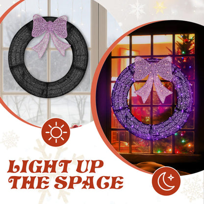 36 In Pre-Lit Outdoor Christmas Wreath with Lights