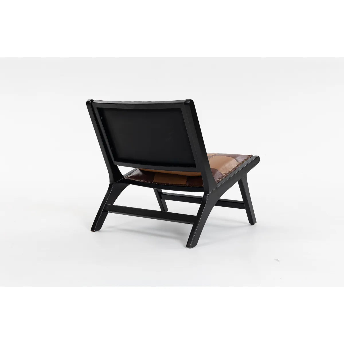 Modern Boho Accent Chair, Antique Brown