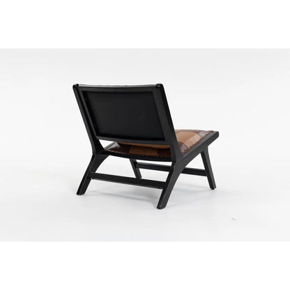 Modern Boho Accent Chair, Antique Brown