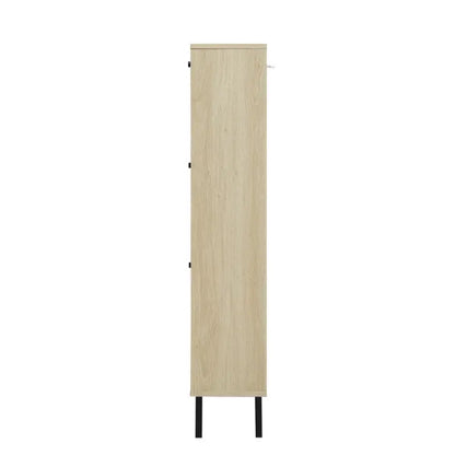 Rattan 3-Door Freestanding Shoe Storage Cabinet – view 2