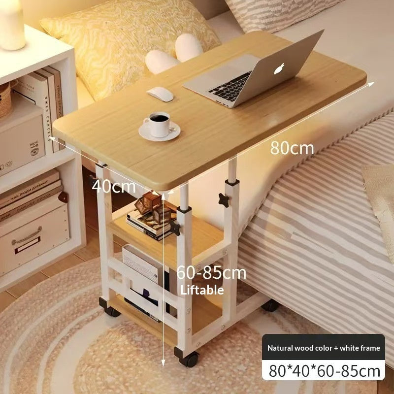 Mobile dorm desk and bedside table