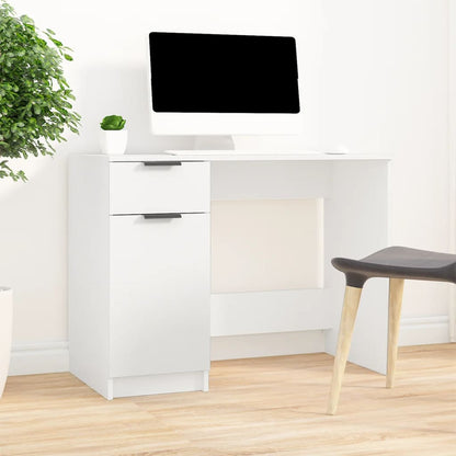 Textured engineered wood desk, 100cm