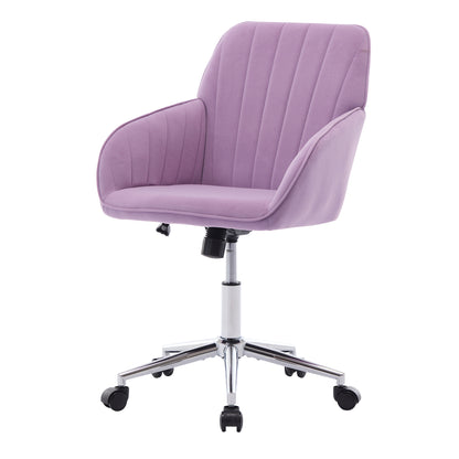 Velvet Swivel Office Chair, Lilac – alternate view 1