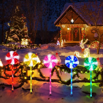 Lollipop Solar Pathway Lights, 5 Pack