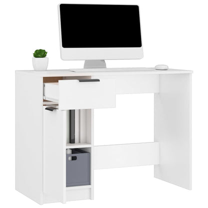 Textured engineered wood desk, 100cm