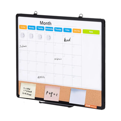 Double-Sided Cork Bulletin Board – Wall Vision Board with Push Pins