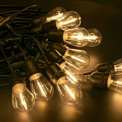 Outdoor Edison String Lights – 10-Socket Hanging Patio Lights