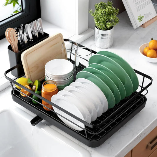 Dish Drying Rack for Kitchen Counter – Space-Saving Drainer Rack