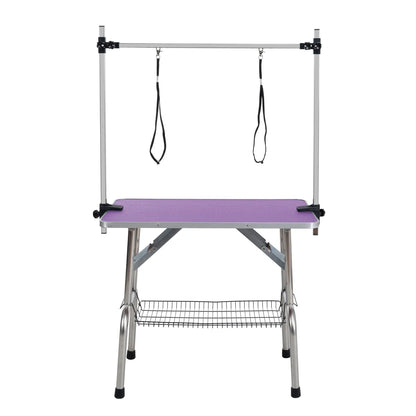 Folding Dog Pet Grooming Table, Purple