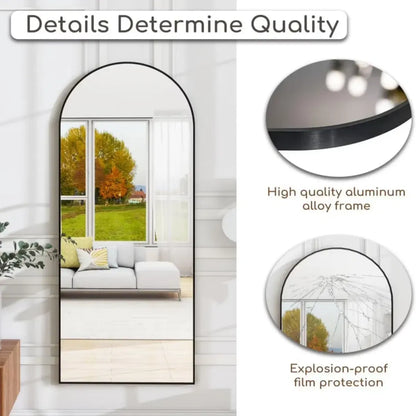 Arched Full-Length Floor Mirror – Freestanding Full Body Mirror