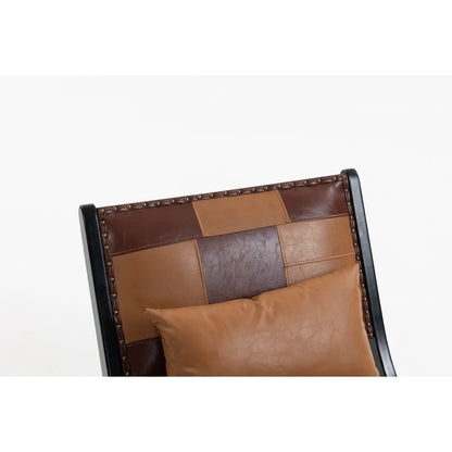 Modern Boho Accent Chair, Antique Brown