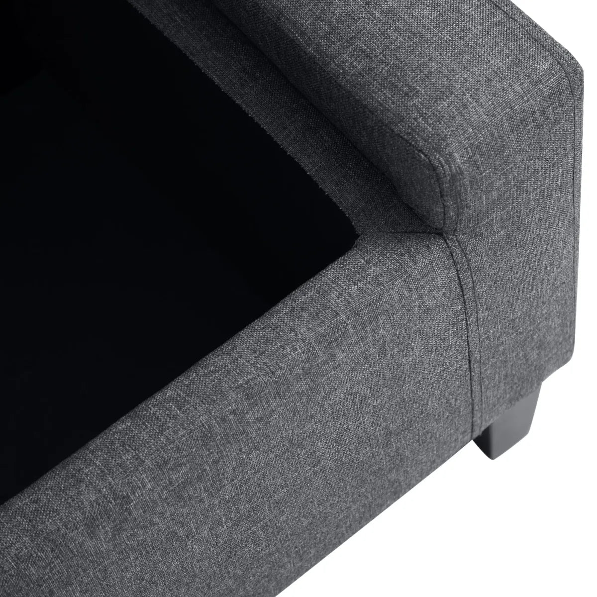 Linen Storage Ottoman Bench with Tufted Design – Upholstered Entryway and Bedroom Bench