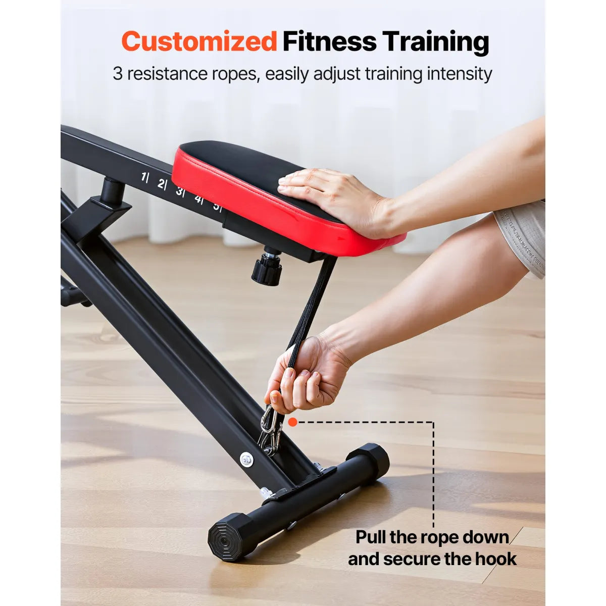 Foldable Deep Squat Machine – Home Glute and Leg Trainer with Resistance Bands